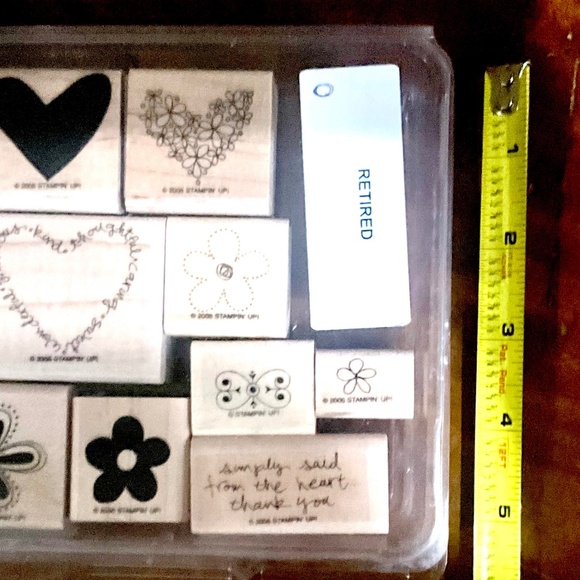 18 Rubber Mounted Wood Stamps -  3 Stampin Up Vintage sets - Picture 8 of 11